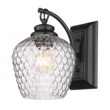  1088-1W BLK-CLR - Adeline 1 Light Wall Sconce in Matte Black with Clear Glass Shade